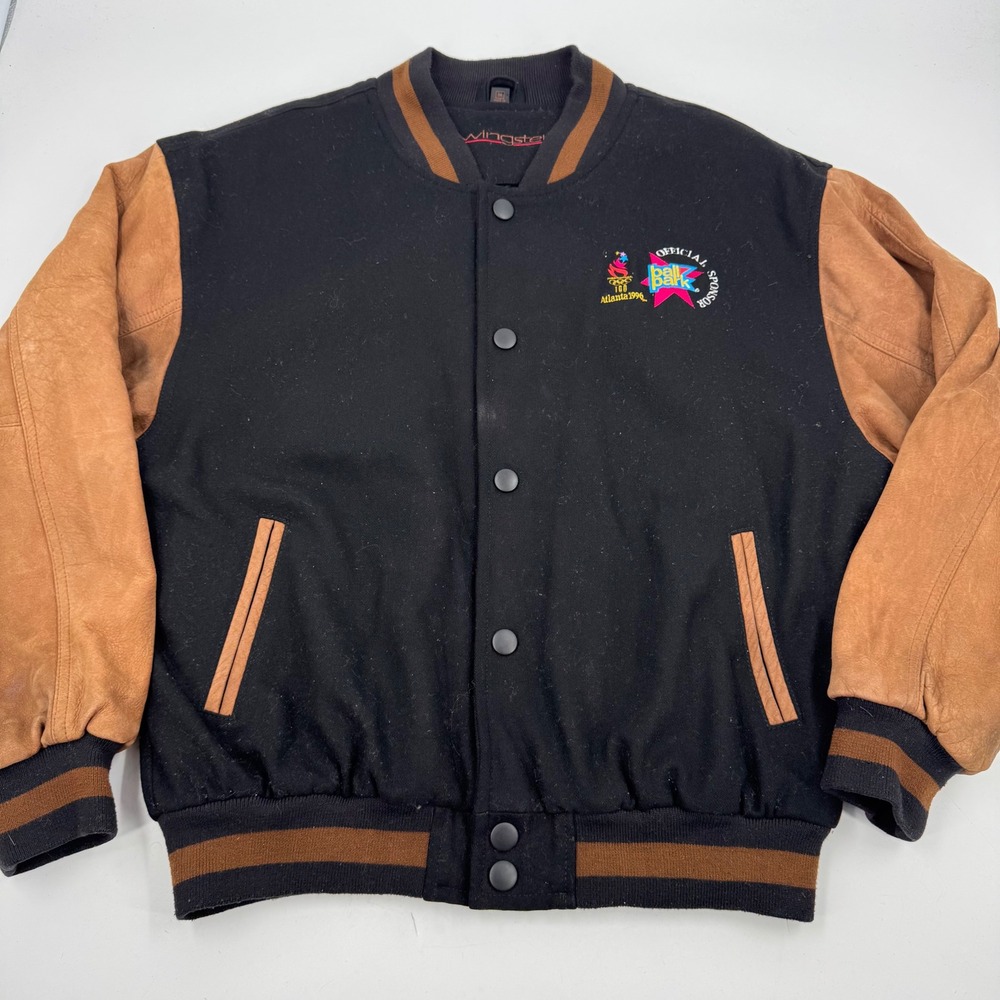 Wingster 1996 Atlanta Olympics Ball Park Sponsor‎ Varsity Jacket Mens Size M